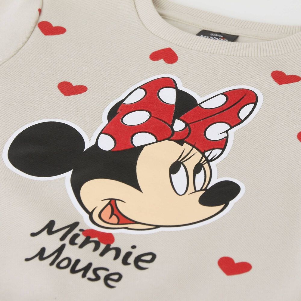 Conjunto Buzo Ni&ntilde;a Print Corazones Minnie Beige Disney image number 2.0