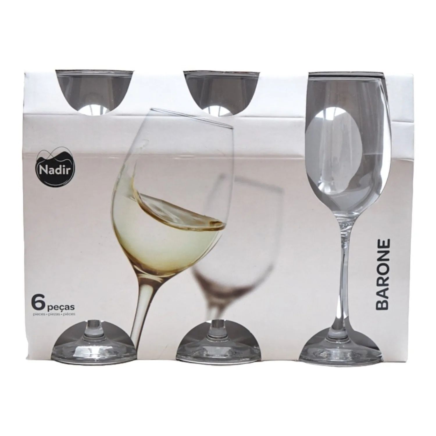 Set 6 Copas Vidrio Barone Vino 385ml Nadir Transparente image number 1.0