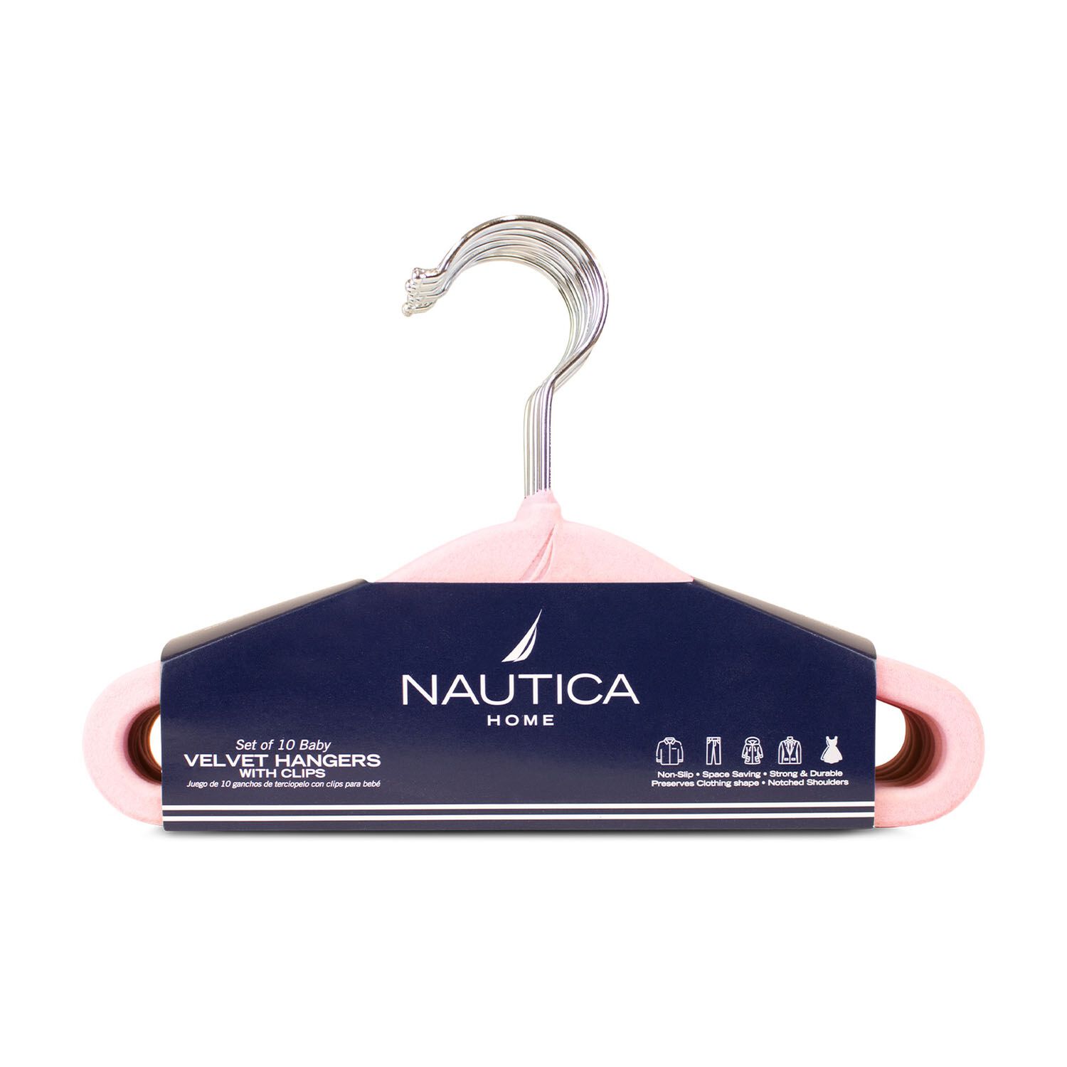 Set 10 Colgadores De Ropa Nautica Home Rosado Para Beb&eacute; image number 4.0