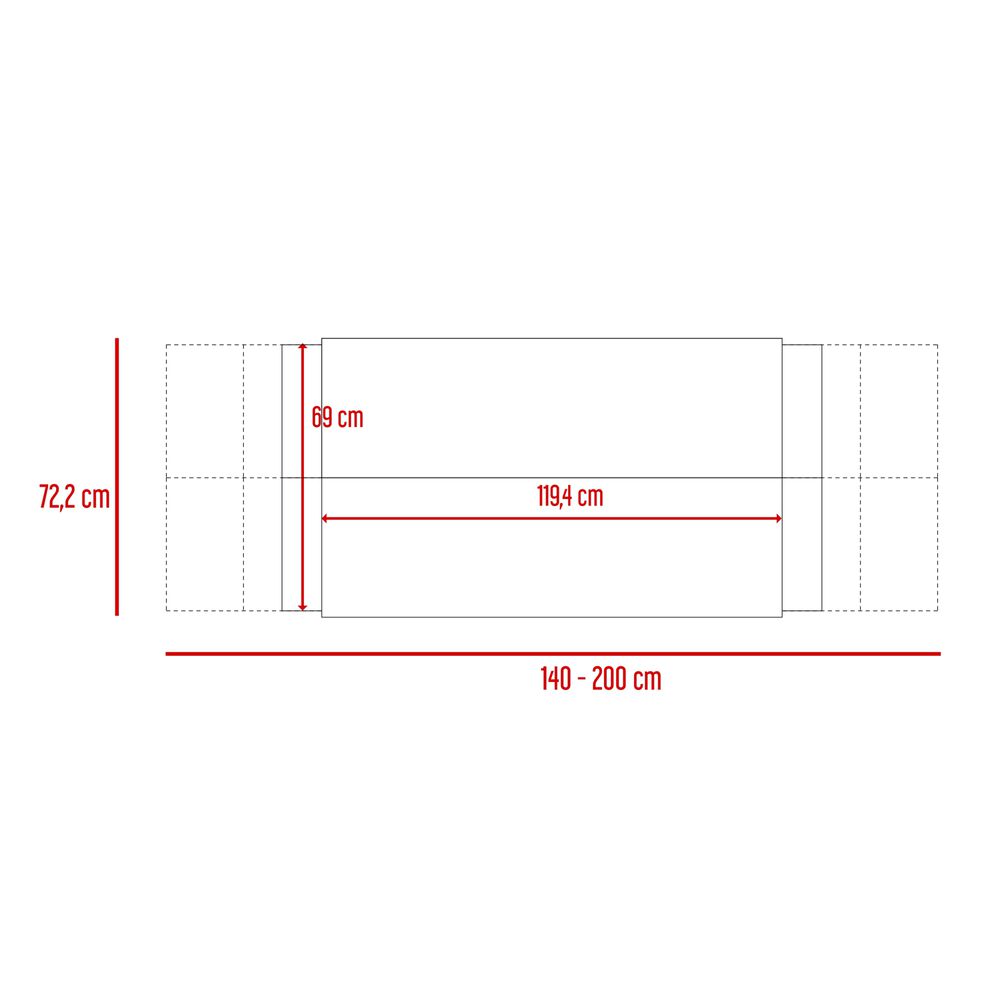 Respaldo Expandible 140/200 Cm Café Y Gris image number 7.0