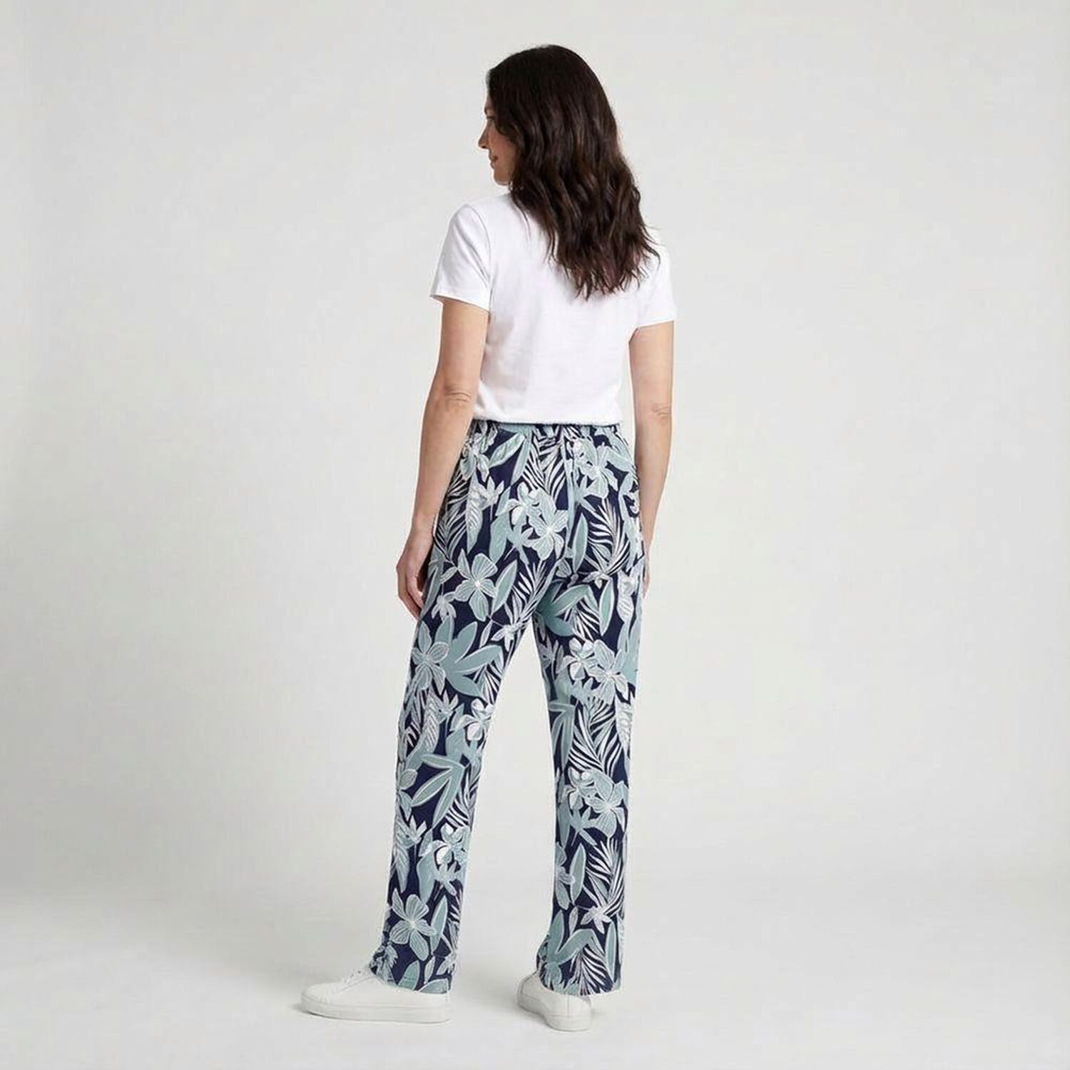 Pantal&oacute;n Full Print Tiro Medio Palazzo Mujer Geeps image number 1.0