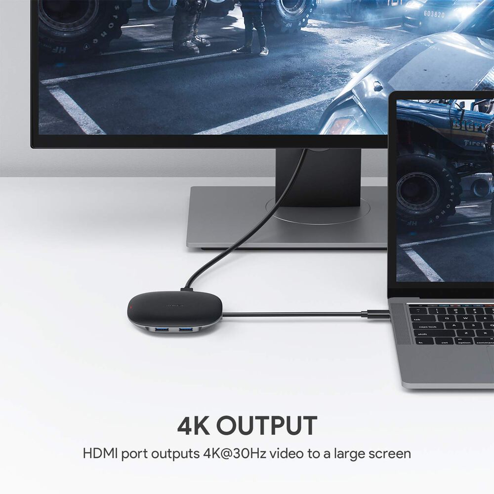Aukey Hub 5 En 1 Usb-c Con Carga Inalámbrica Negro - Cb-c70 image number 2.0