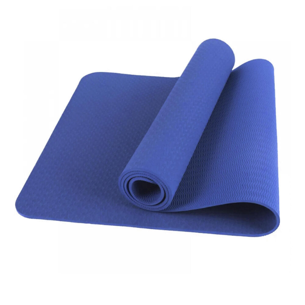 Mat Alfombrilla Yoga Pilates Colchoneta De Ejercicio 8 Mm Azul image number 3.0
