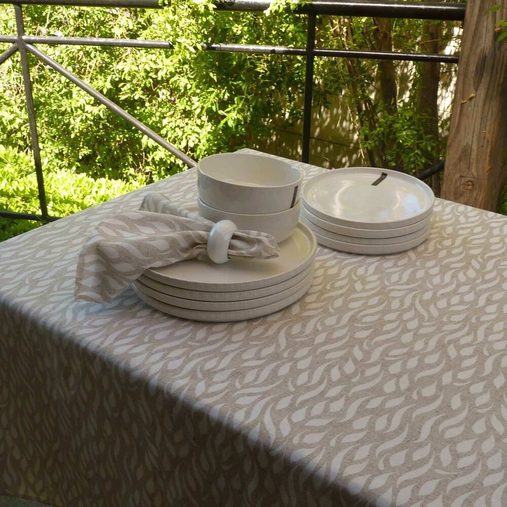 Mantel De Algod&oacute;n Wave Beige 157x227 Cm image number 3.0