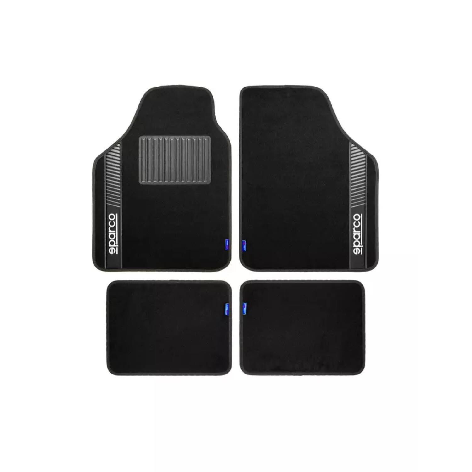 Set 4 Piezas Alfombras Piso Automovil Negro Sparco Ergonomicas image number 0.0