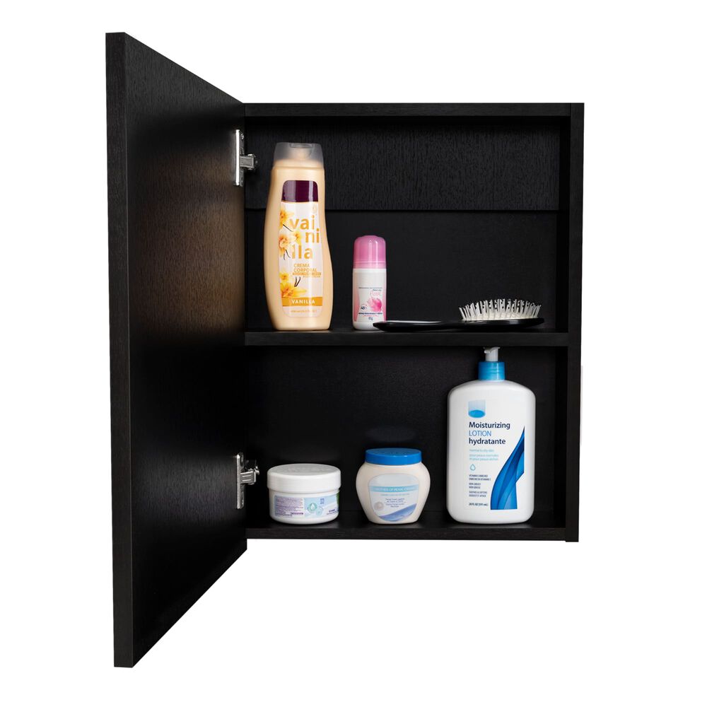 Mueble Botiquin De Ba&ntilde;o 50.5x40x12.2 Cm Negro image number 1.0