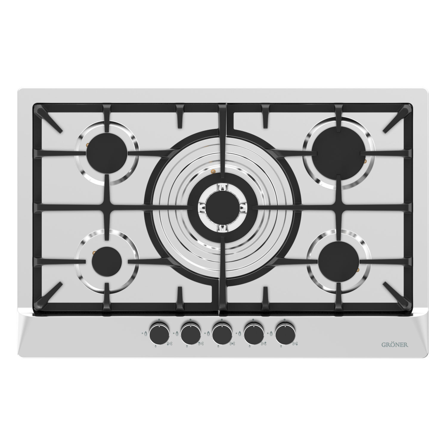 Encimera 5 Platos A Gas Inox Deluxe image number 0.0