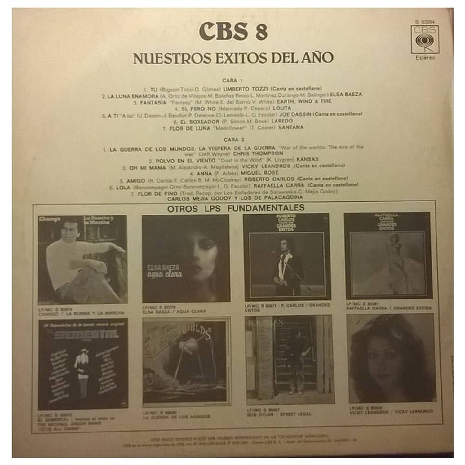 Nuestros Exitos Del A&ntilde;o - Cbs 8 - Varios Artistas | Vinilo Usado image number 1.0