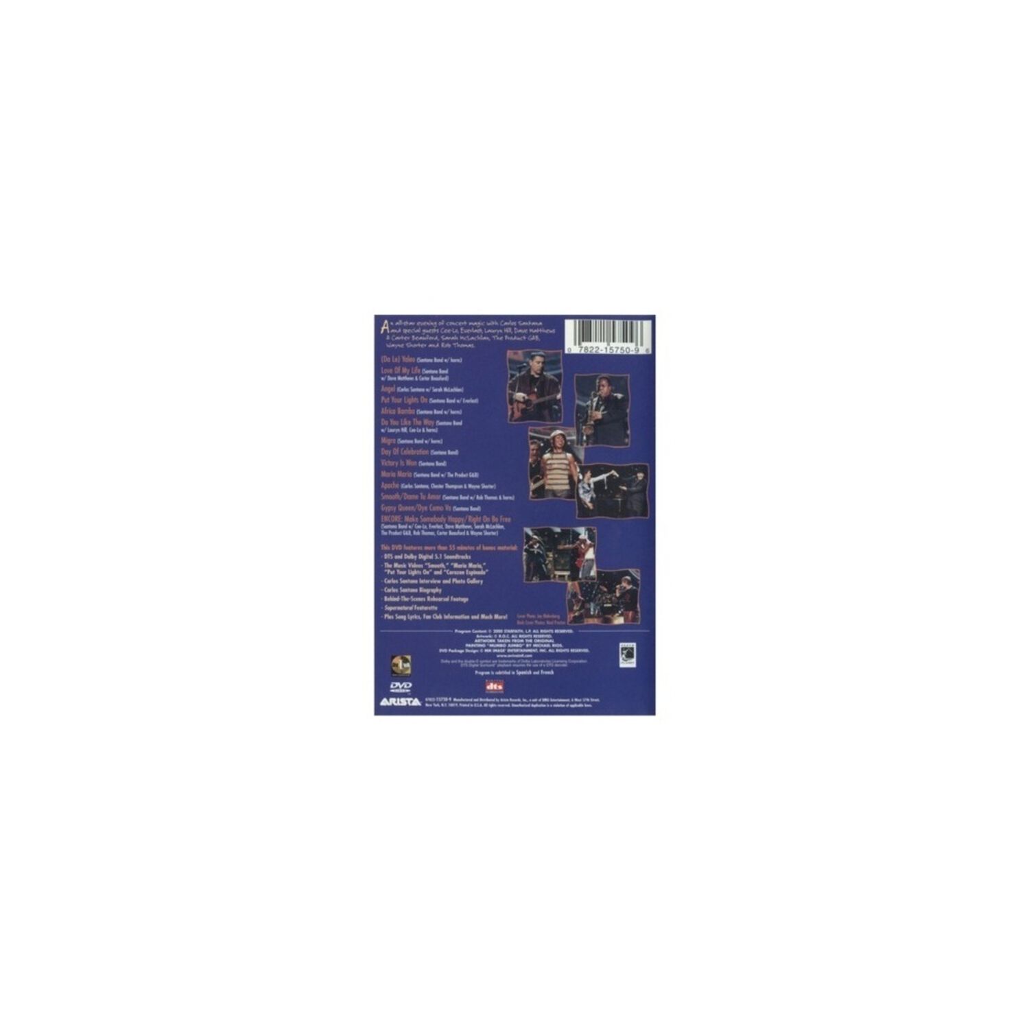 Santana - Supernatural Live | Dvd image number 1.0