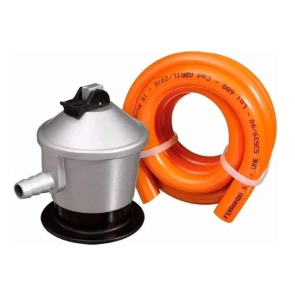 Set Cocinilla A Gas Regulador Manguera 3 Platos Camping image number 1.0