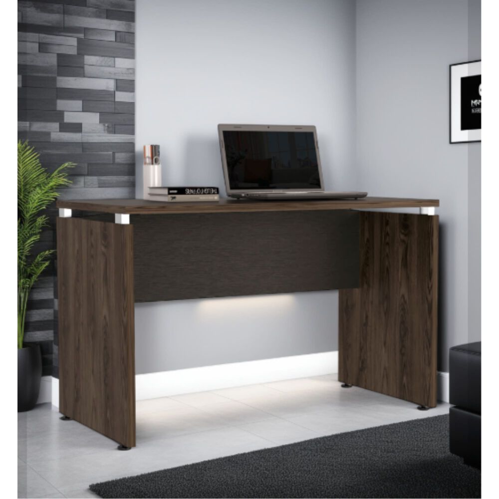 Escritorio 120x75x60 Cm Fm-008n Negro Y Caf&eacute; Oscuro image number 5.0