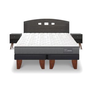Cama Europea Cic Anatomic / 2 Plazas / Base Dividida + Set De Maderas
