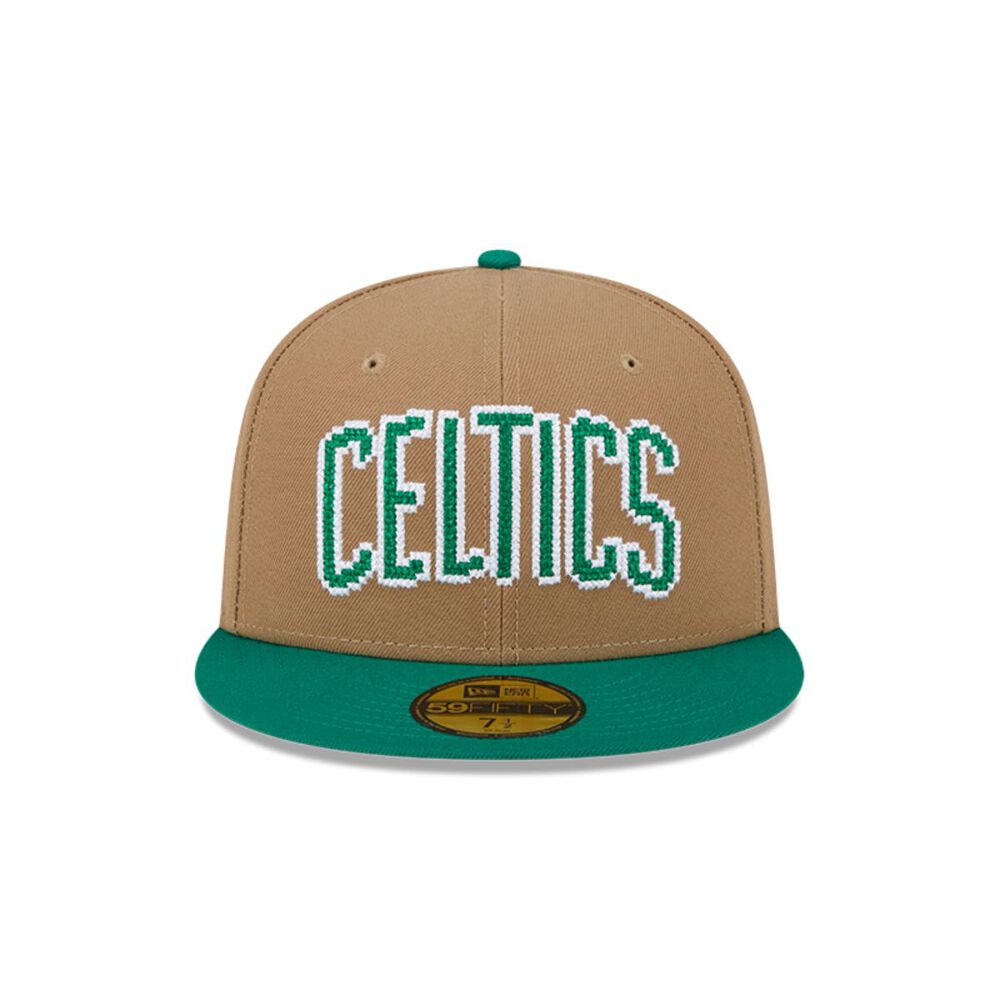 Gorra 59fifty Boston Celtics Nba 8-bit Wordmark Beige image number 2.0