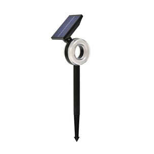 Foco Solar Led Ideal Para Jard&iacute;n Exterior Rgb Estaca Negro