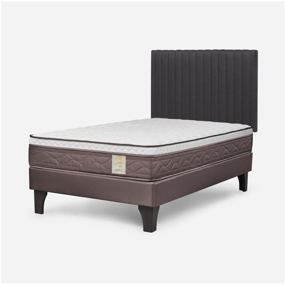 Cama Europea Rosen New Style 4 Plus / 1.5 Plazas / Base Normal + Respaldo Lucio image number 2.0