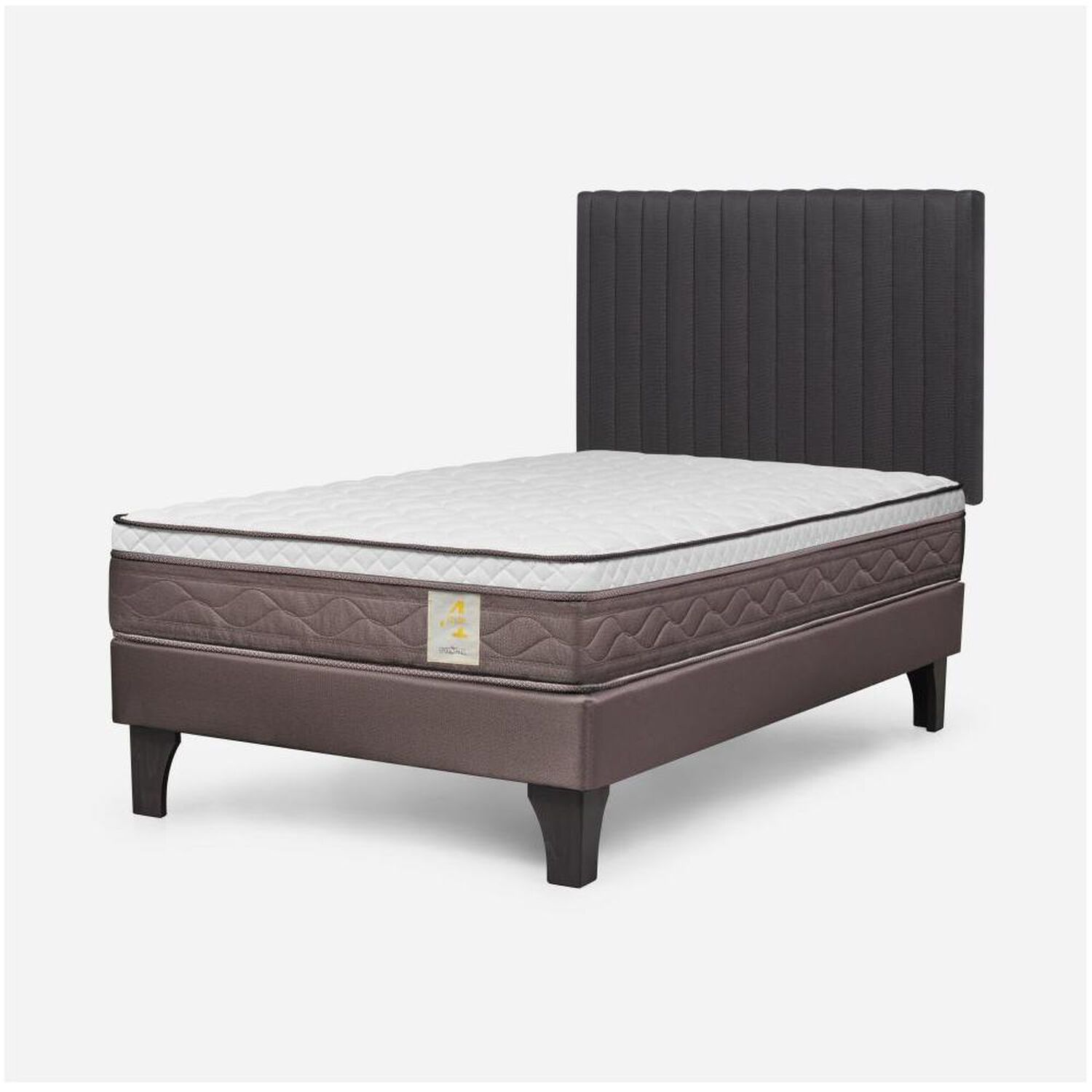 Cama Europea Rosen New Style 4 Plus / 1.5 Plazas / Base Normal + Respaldo Lucio image number 2.0
