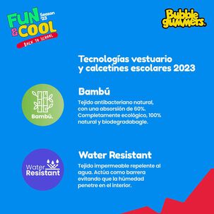 Calcetin Escolar Unisex Bubblegummers Escolar Blanco