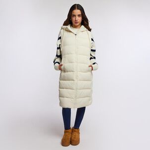 Parka Larga Sin Mangas Cuello Alto Mujer Freedom