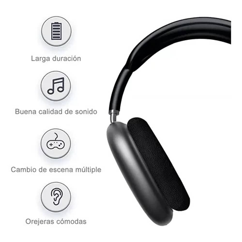 Aud&iacute;fonos Bluetooth Inal&aacute;mbricos Sonido Envolvente 360 Con Micr&oacute;fono Hd image number 6.0