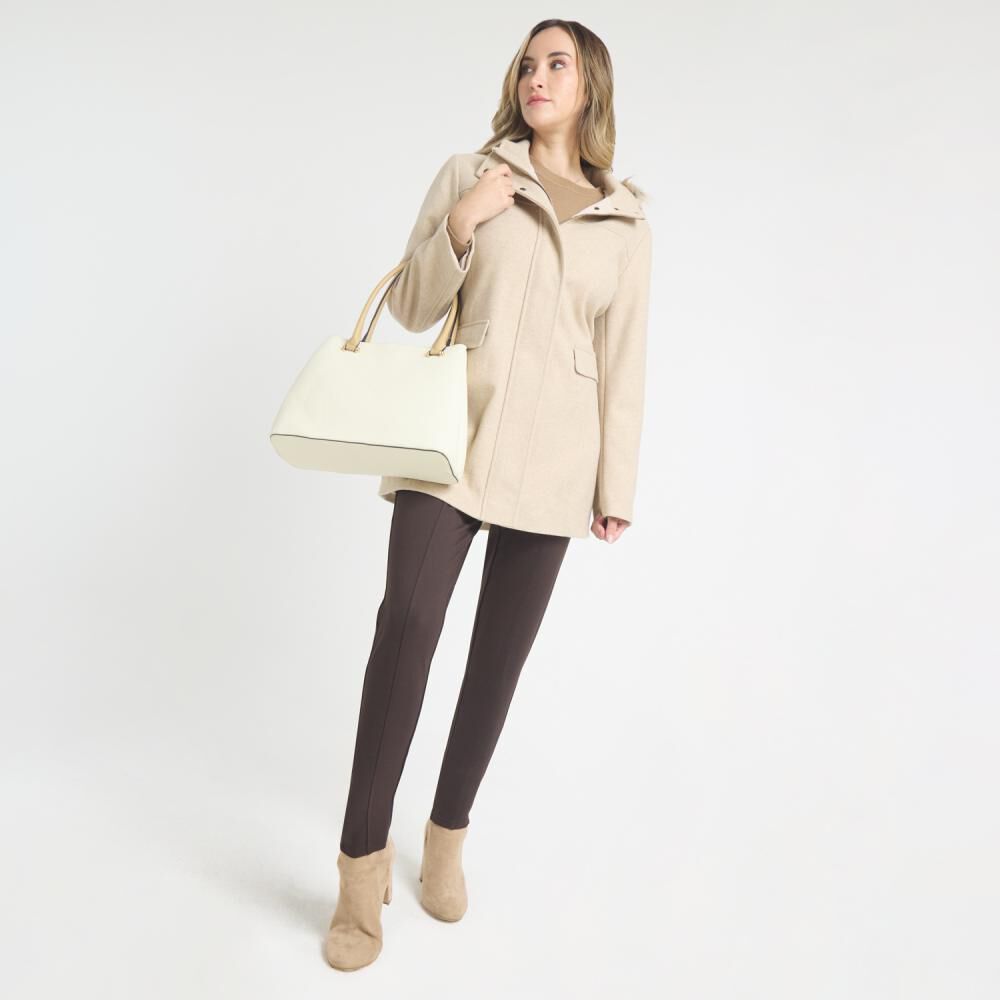 Abrigo Regular Cuello Alto Con Capucha Con Pelos Mujer Lesage image number 1.0