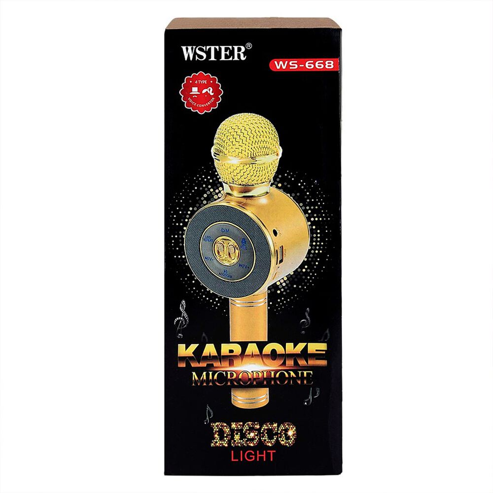 Micr&oacute;fono Port&aacute;til Altavoz Bluetooth Para Smartphones Dorado image number 2.0