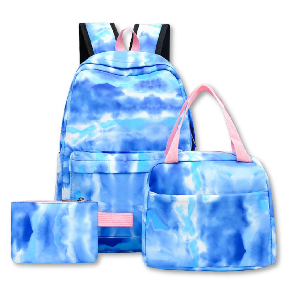 Pack Mochila Lonchera Estuche 43cm Juvenil Escolar Gradient Sky Blue image number 0.0