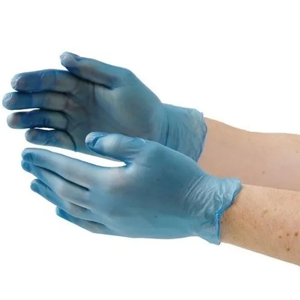 Guantes Vinilo Azul X100 Talla M image number 0.0