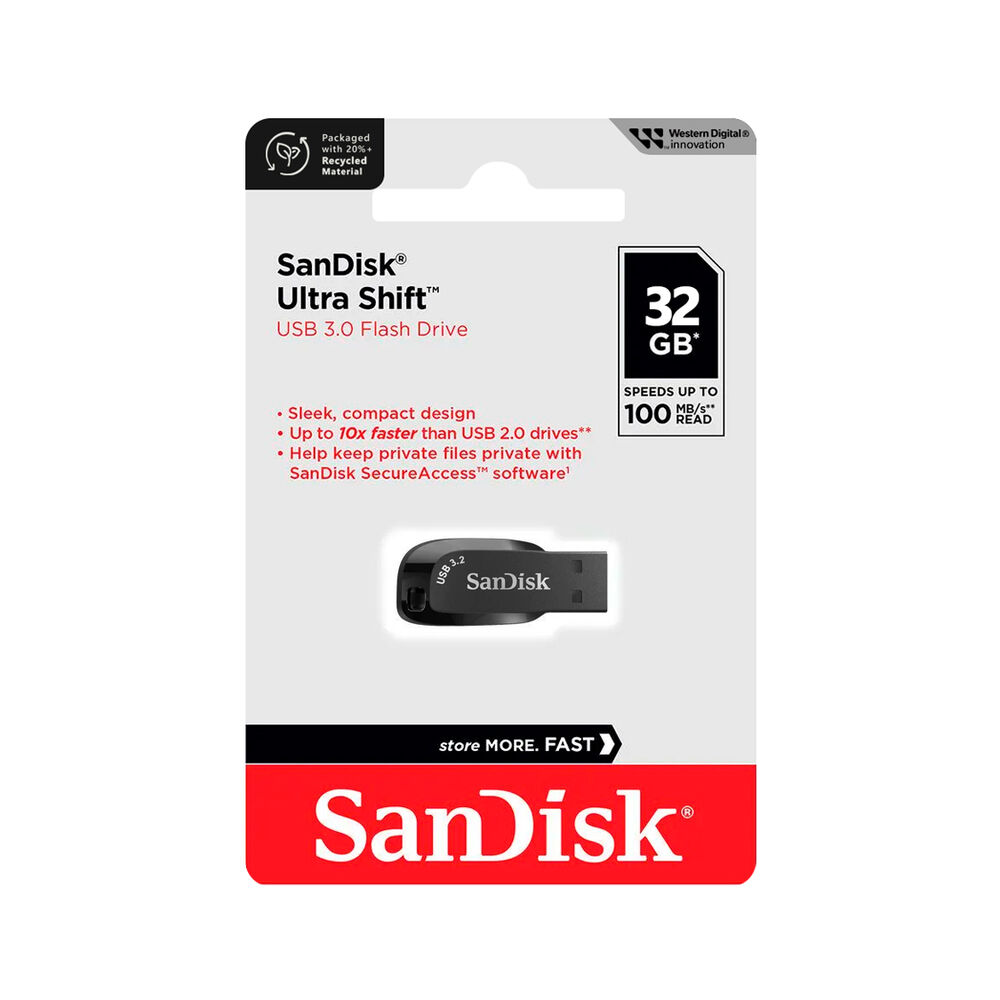 Pendrive Sandisk Usb 32gb Ultra Shift 100mb/s Mac Windows image number 5.0