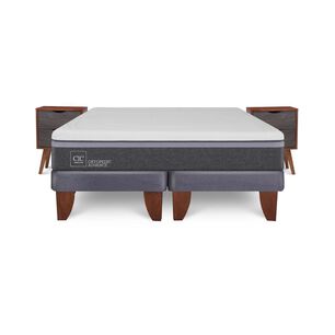 Cama Europea Cic Ortopedic Advance / 2 Plazas / Base Dividida + Velador