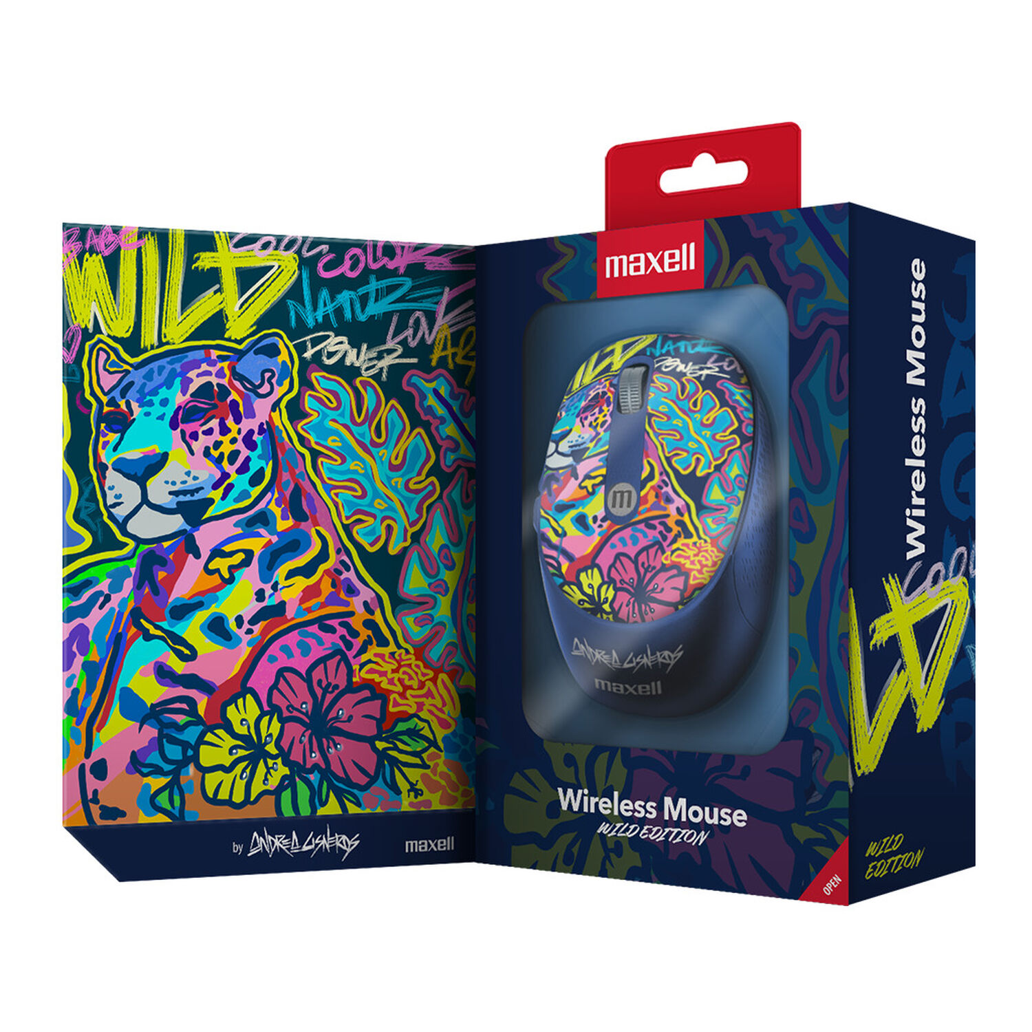 Mouse Inal&aacute;mbrico Maxell Dise&ntilde;o Wild 4000dpi Usb/usb-c Jaguar image number 2.0