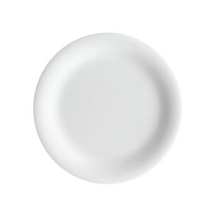 Set De 6 Platos Melamina Redondo Borde Ancho Blanca 23 Cm L&iacute;nea Cl&aacute;sica