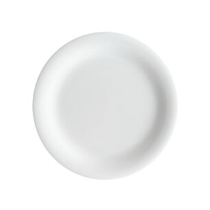 Set De 6 Platos Melamina Redondo Borde Ancho Blanca 23 Cm L&iacute;nea Cl&aacute;sica