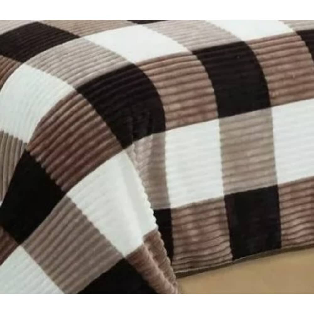 Manta Frazada T&eacute;rmica Chiporro Fundas Almohada 2 Plazas. Cafe image number 2.0