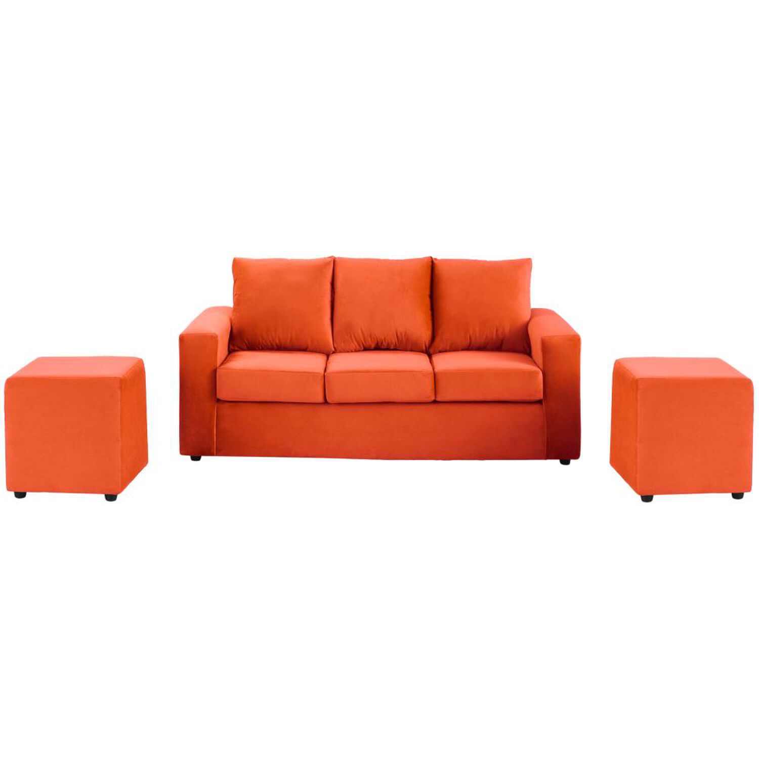 Juego De Living Bodevir Kendy / 3 Cuerpos + 2 Pouf image number 1.0