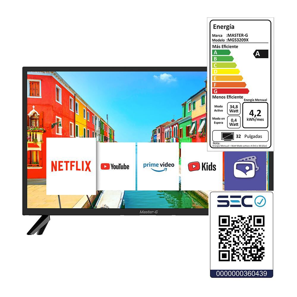 Led 32" Master G MGS3209X / HD / Smart TV image number 5.0
