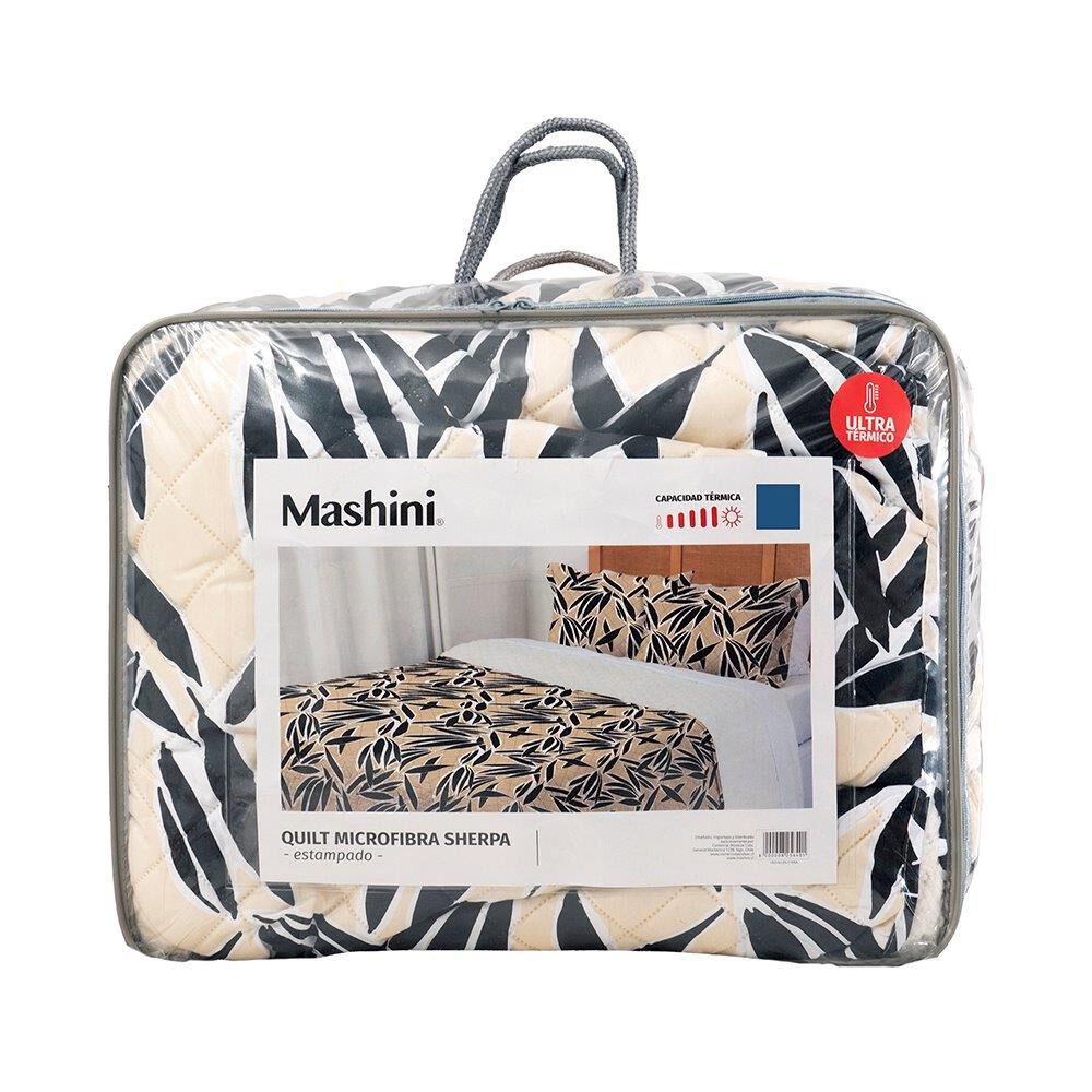 Quilt Estampado Sherpa 1.5 Plazas Leaves image number 4.0