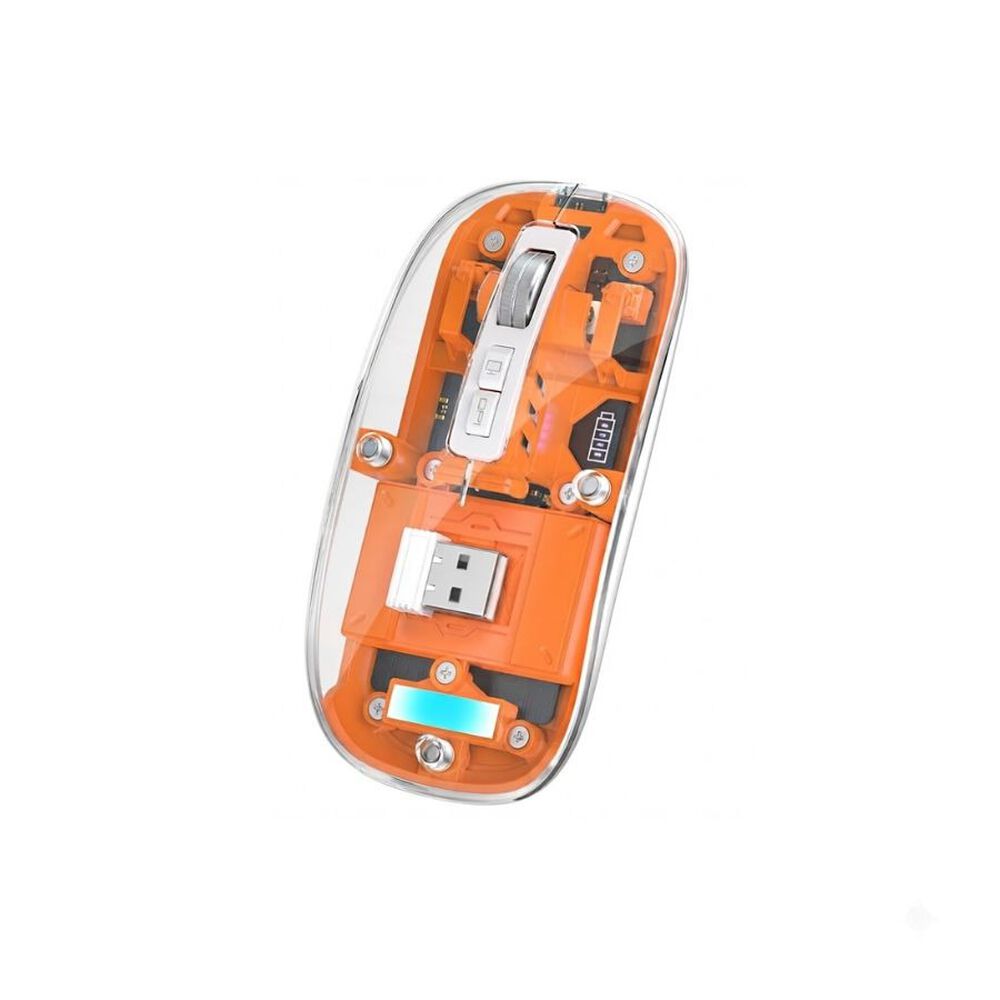 GENERICO Mouse Inalámbrico Transparente Recargable Bluetooth
