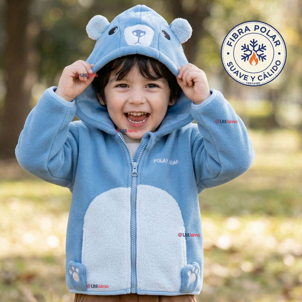 Poler&oacute;n Polar Con Capucha Invierno Beb&eacute; Ni&ntilde;o Arctic Bear image number 0.0