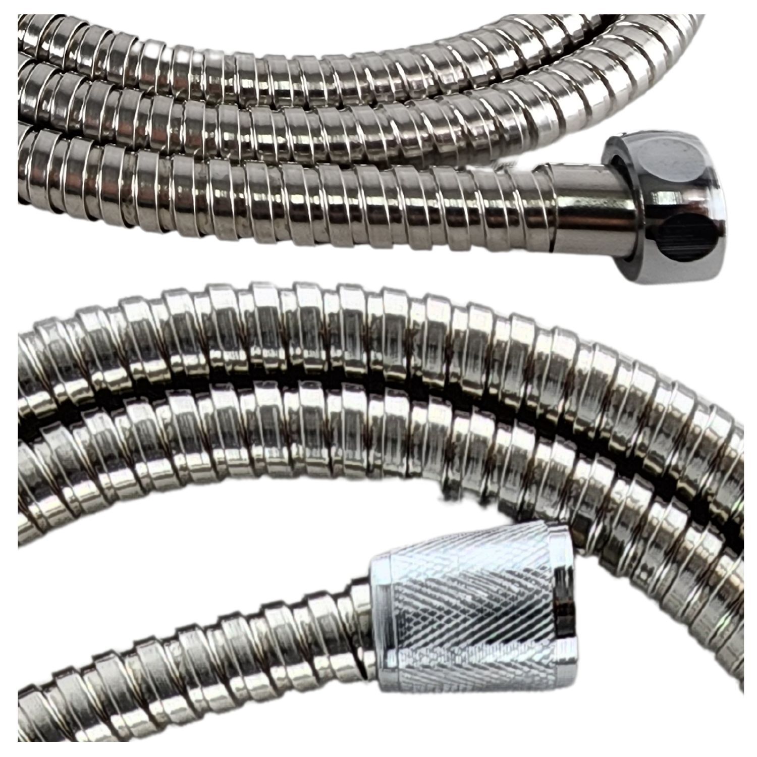 Manguera Ducha Flexible Extensible Cromada 150cm Brillante image number 1.0