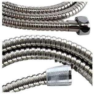 Manguera Ducha Flexible Extensible Cromada 150cm Brillante