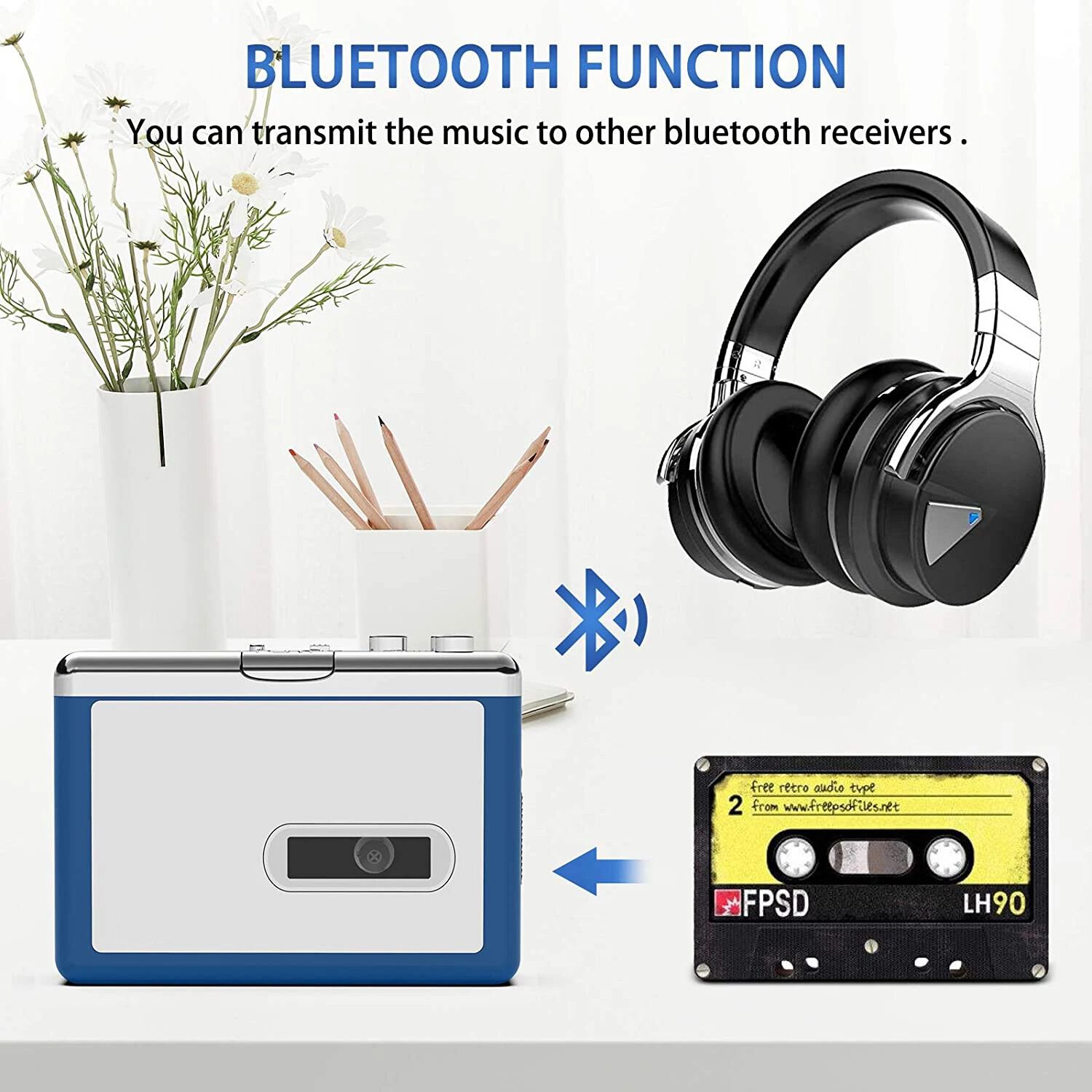 Reproductor Cassette Port&aacute;til Con Bluetooth image number 2.0
