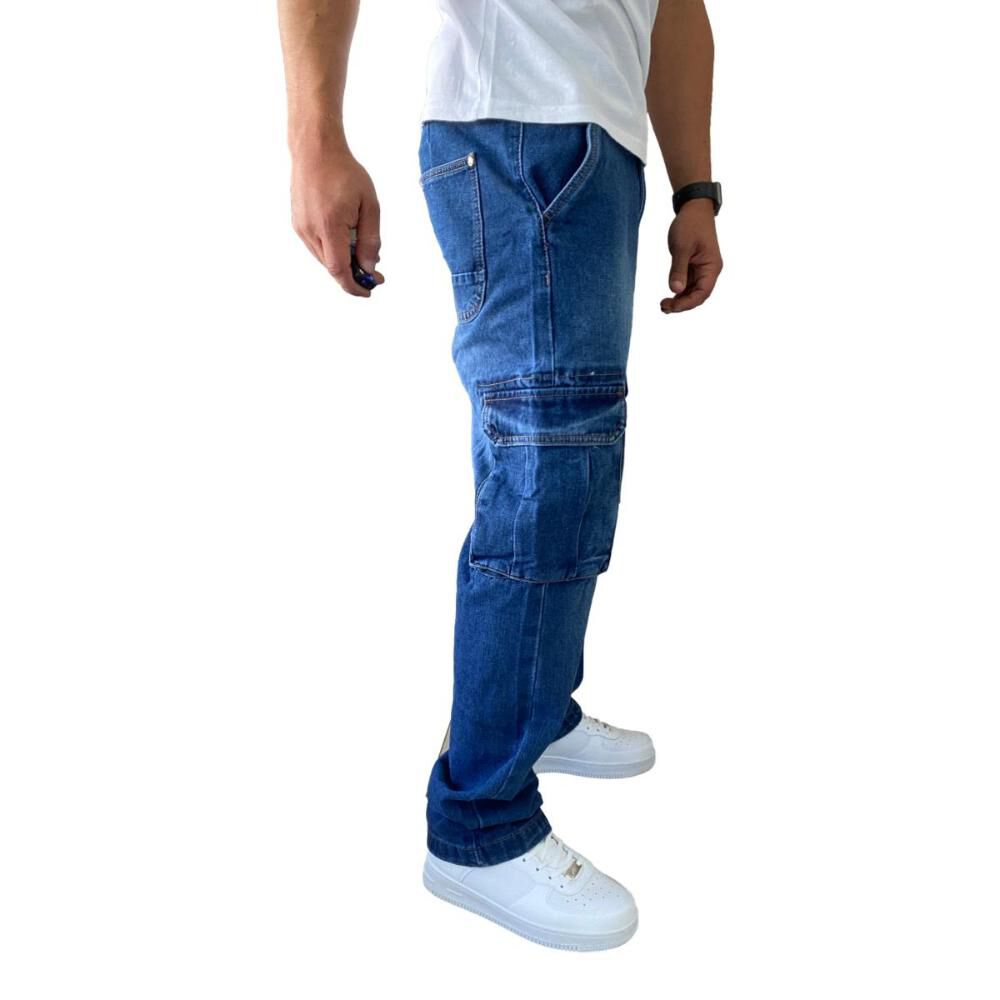 Jeans Diábolo Cargo Relaxed Fit Hombre image number 3.0