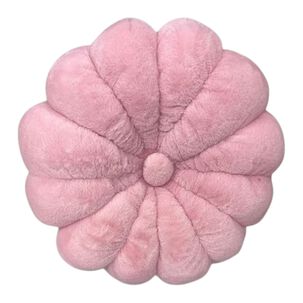 Cojín Decorativo Redondo Peludito Suave Sofa Living Rosado Crp-3