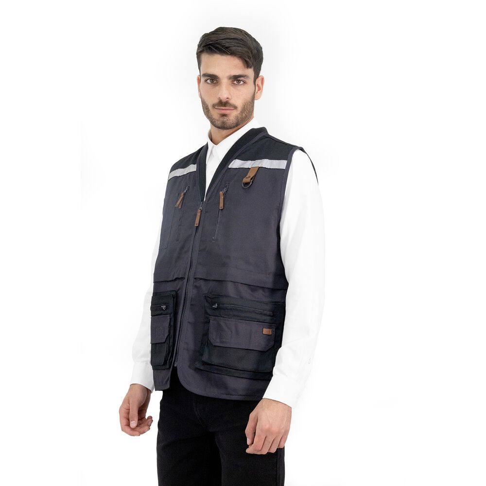 Chaleco Ge&oacute;logo Gabardina Quebec Gris image number 2.0