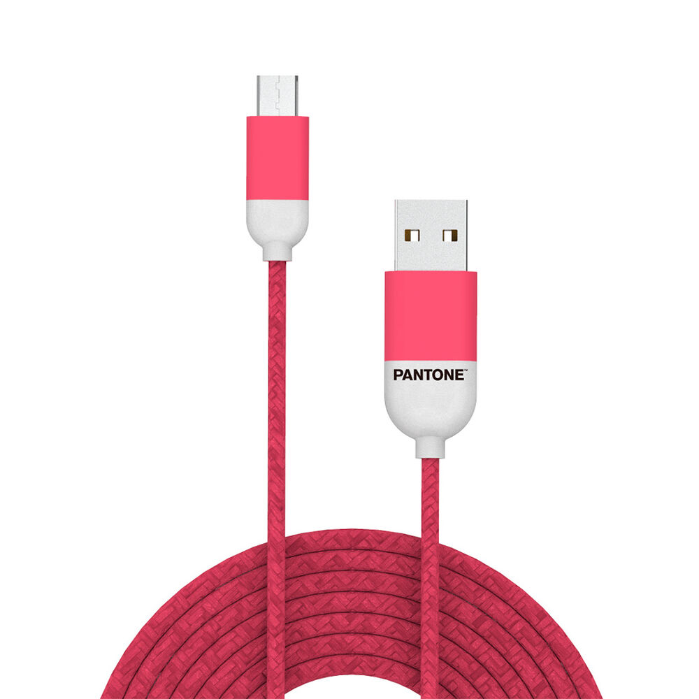 Cable De Datos Micro Usb 1 Mt Pantone High Speed Rosado image number 1.0