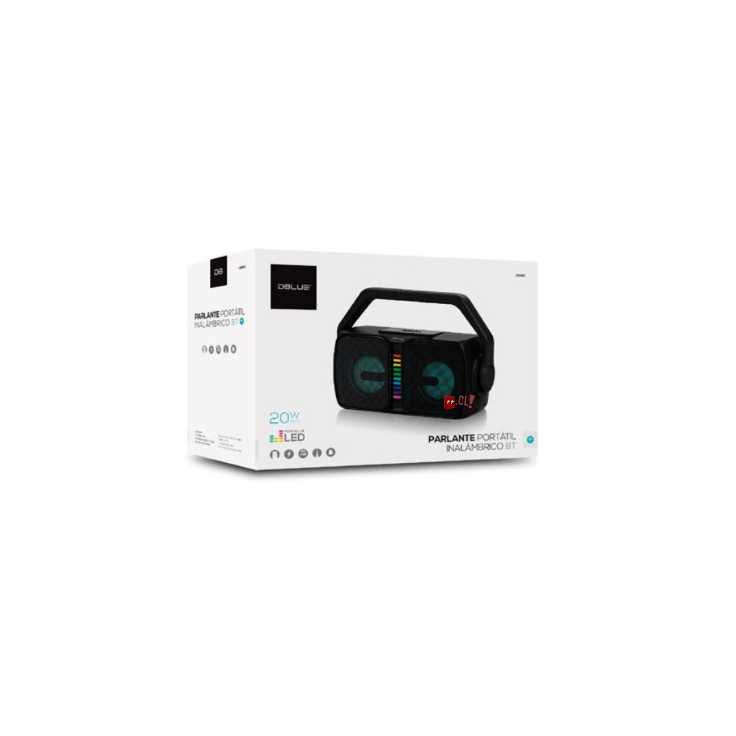 Parlante Bluetooth Port&aacute;til Pantalla Led 20w - Ps image number 3.0