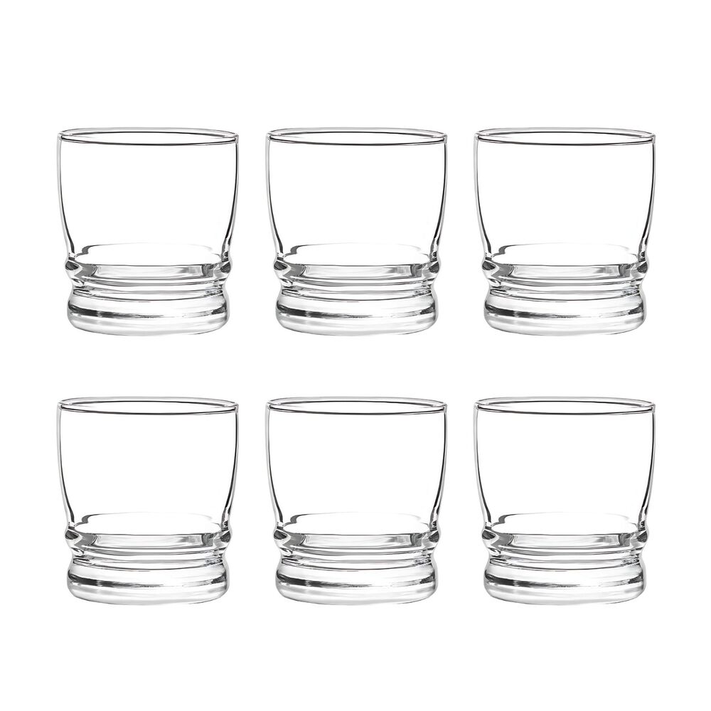 Display 6 Vasos Bajos Madeira Rock 304cc Tragos Jugos Cristar image number 0.0