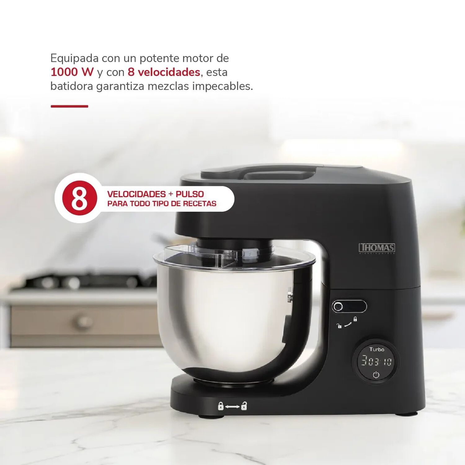 Batidora Planetary Thomas Th-915pnd 1000w -5 Litros- Digital image number 2.0