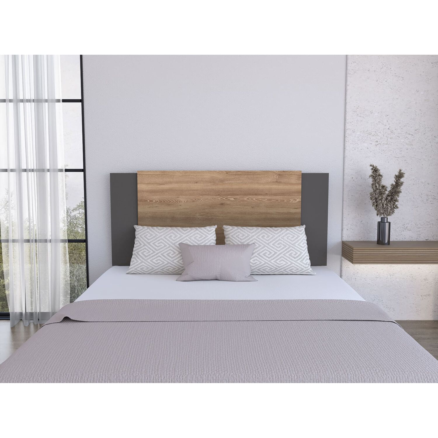 Respaldo Expandible 140/200 Cm Caf&eacute; Y Gris image number 4.0