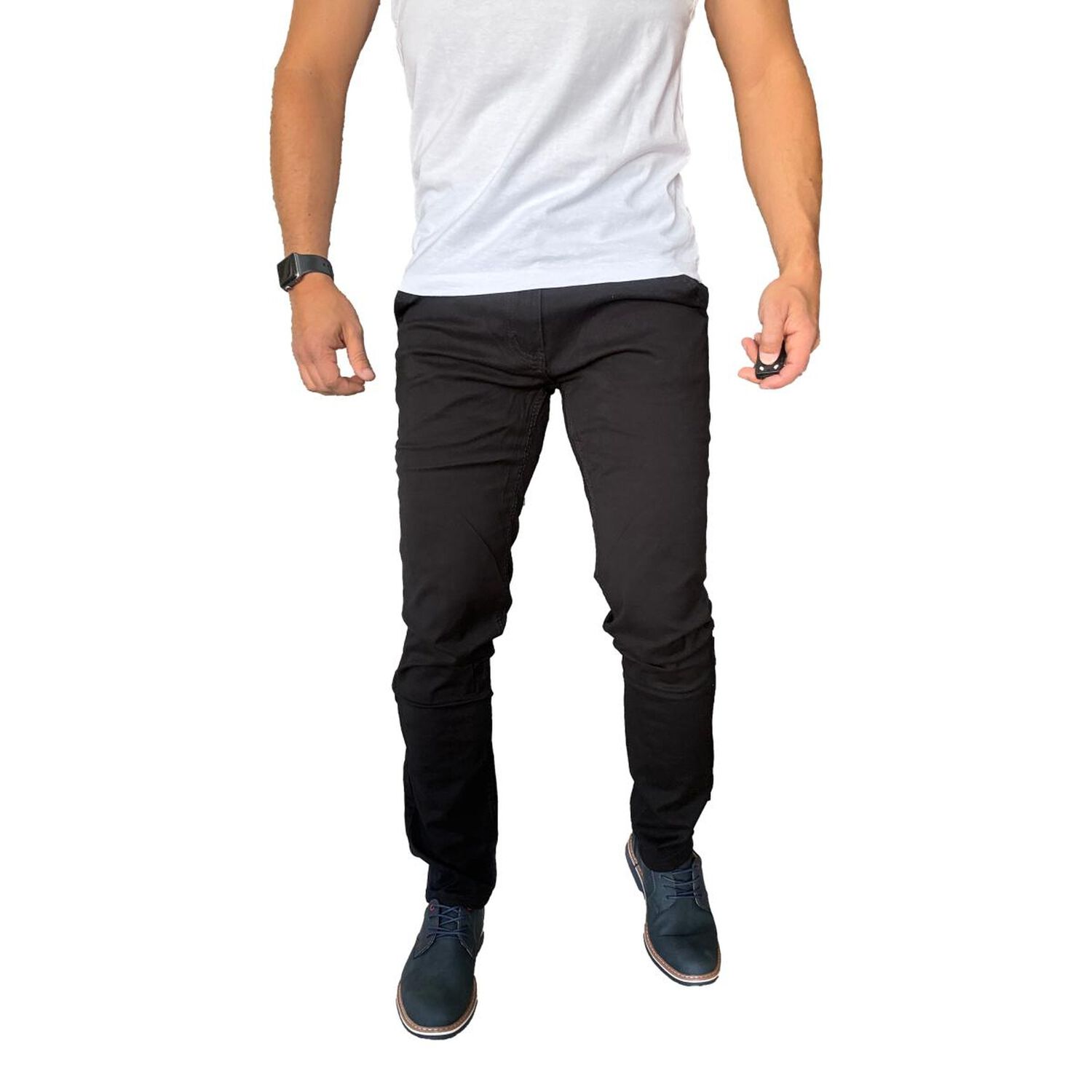 Pantal&oacute;n Tela Elasticado Slim Fit Bolsillo Argentino image number 8.0